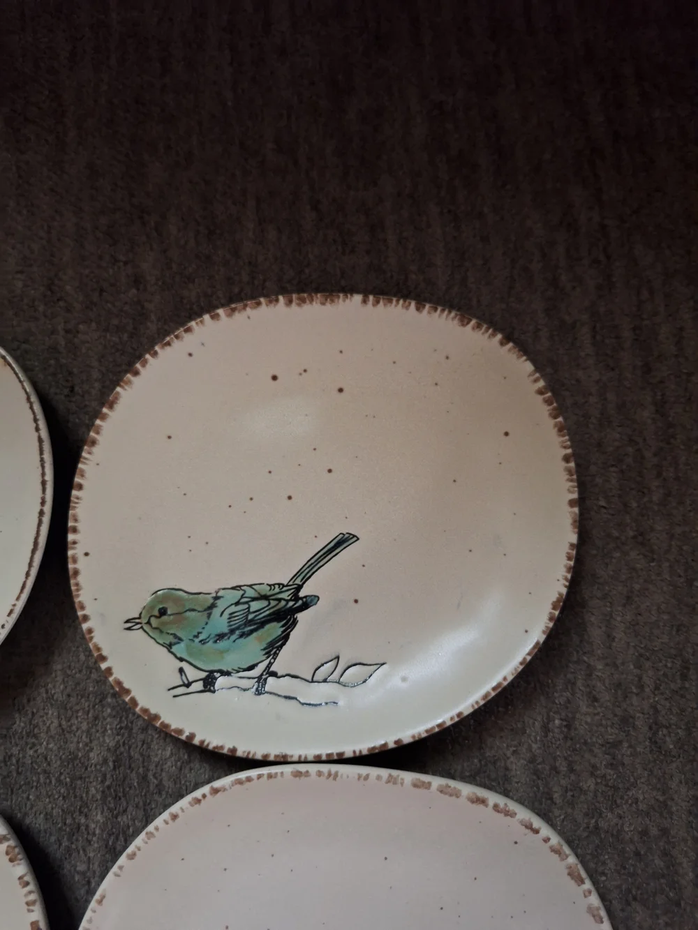 In Homestylez Ceramic Appitizer Bird Plates .1 Bird Is Different.